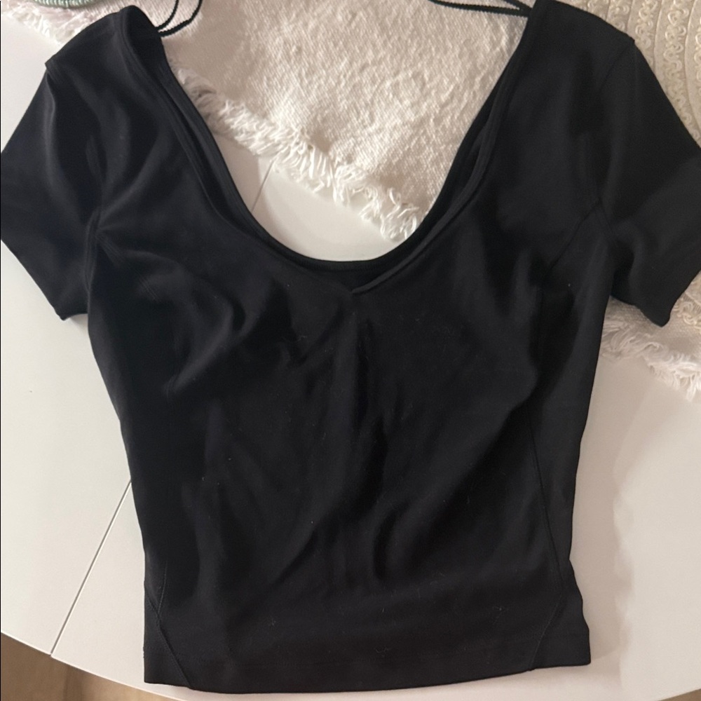 Lululemon Athletica Black V neck align top